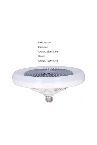 Youtek Akıllı Tavan Fanı Lambası - 4w Sessiz Fan + 30w Led Işık, 3 Hızlı, 3000k-6000k Renk Sıcaklığı, Uzaktan Kumanda, E27/e26 Kolay Kurulum