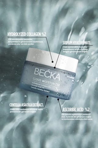 Becka Cloud Nemlendirici Krem Yatıştırıcı Bariyer Onarıcı Kolajenli Su Bazlı Yüz 50 Ml