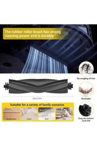 Hombey Yivy 28 Parça Tamir Seti - Dreame X30 Ultra/mova E30 Ultra/l10s Pro Ultra Heat/l10s Ultra Gen 2 İçin - 1 Adet Beyaz Küçük Fırça