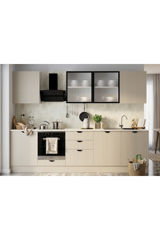 Fibona Mobilya Vizon Line 300 Cm Mutfak Dolabı Tezgah Dahil
