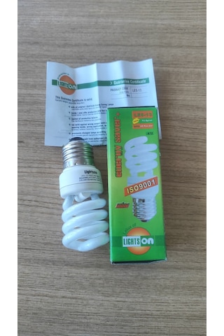 Lightson 13w 75w Dengi E27 Spiral Tasarruflu Ampul Les-13 Beyaz Işık