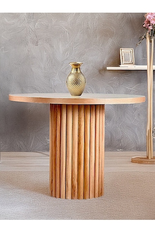 Kleopatra İskandinav Natural Ahşap Masa Sandalye Takımı 90x90 Natural