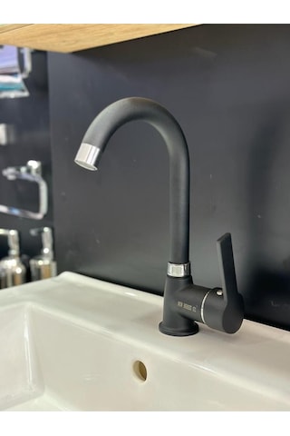 Nefa Yapı Lavabo Bataryası Mat Siyah Siyah