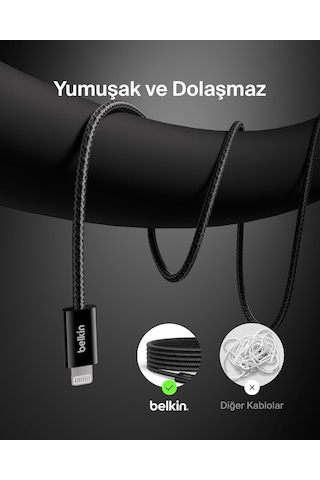 Belkin 2'li Örgülü Usb-c - Lightning Kablo, 1,5 M, Apple Uyumlu iPhone 14 Ve Ö