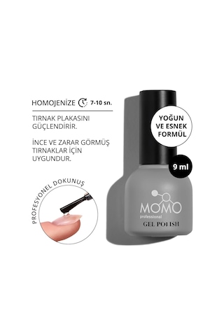 Momo Professional Kalıcı Oje İçin Rubber Base Coat 9 ML