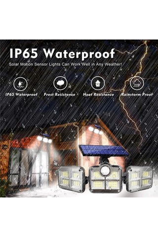 Pazly Güneş Duvar Işığı Dış Mekan Avlu Hareket Sensörlü Lamba Garaj Sokak Geniş Açı Aydınlatma