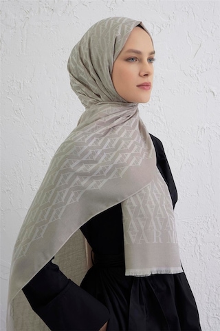 Armine Monogram Desen Edition Şal Krem