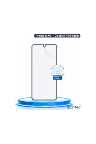 Realme 13 4g Uyumlu Ön Yüzey Nano Şeffaf Hidrojel Ekran Koruyucu 15343932