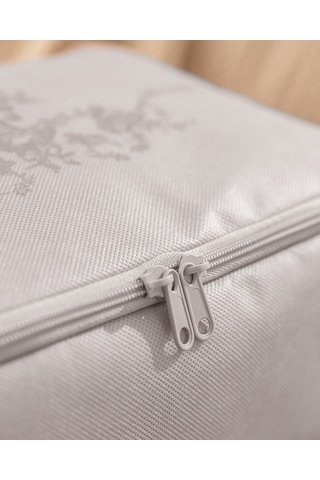 Madame Coco Çiçek Desen Baskılı 2'li Hurç - Gri 8684427147719 Gri