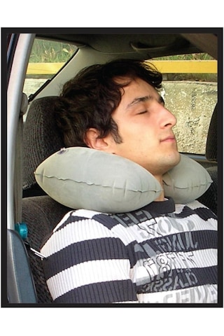 Replax Seyahat Boyun Yastığı Şişirilebilir Gri