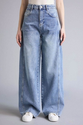 Defacto Wıde Leg Normal Bel Jean Yıkamalı Pantolon G8837ax26spnm28 Mavi-nm28