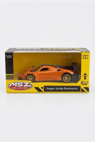 Hobbiez Lisanslı Pagani Zonda Kapıları Açılabilir Model Diecast 1.36 Ölçek Metal Model Araç Turuncu