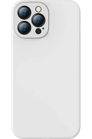 Hepsi Baseus Liquid iPhone Uyumlu 13 Pro Max Kılıf Kamera Korumalı İçi Kadife Silikon Kılıf- 5775 Najmaddin Mavi