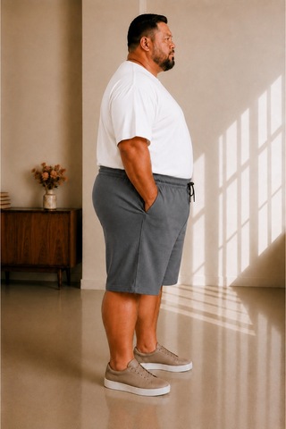 Sngl Tekstil Erkek Büyük Beden Kapri 3xl 4xl 5xl 6xl 7xl 8xl 9xl Gri Antrasit