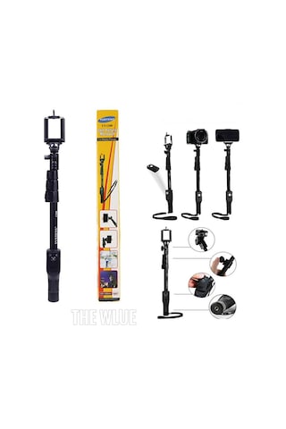 Bluetooth Kumandalı Profesyonel Selfie Çubuğu Monopod 125cm