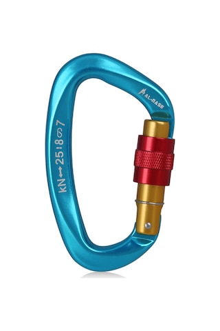 Maiyame 25kn Dayanıklı Alüminyum D-kilit Montaj Kilitçigi, Outdoor Dağcılık Ve Çadır İçin Multifonksiyonel Kayış Kilitleri Mavi Çok Renkli