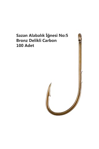 Effe Sazan Alabalık İğnesi No:5 Bronz Delikli Carbon 100 Adet 92666-5 No : 5