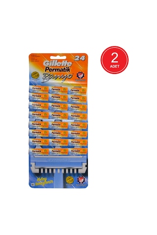 Gillette Permatik Banyo Kullan-At Tıraş Bıçağı 2 x 24'lü