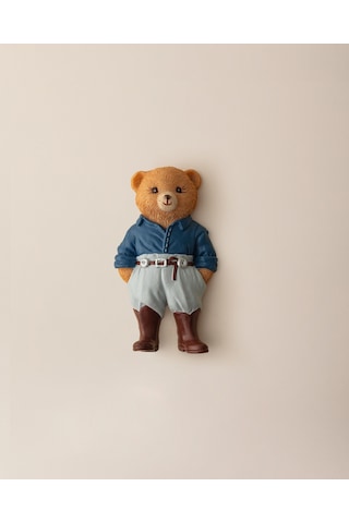 Madame Coco Emma Bear Magnet - Lacivert/gri - 4x8 Cm 8684427187012 Çok Renkli
