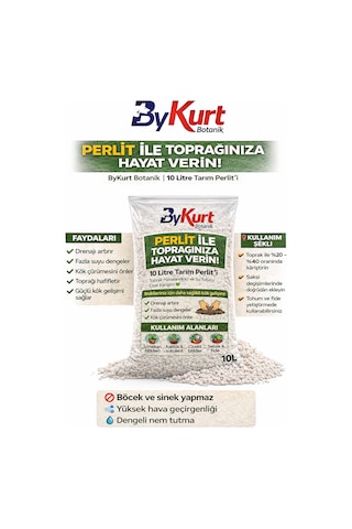 Tarım Perliti Çiçek Toprağı Karışımı 10 Litre Toprak Perliti 10 L