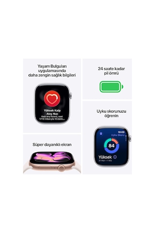Apple Watch Series 11 GPS + Cellular 42 MM Spor Kordon S/M Akıllı Saat (Distribütör Garantili)