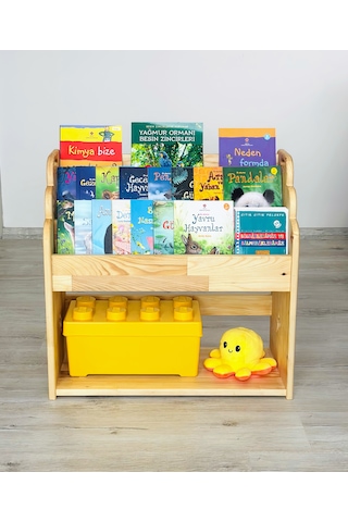 Masif Ahşap Çocuk Odası Kitaplığı