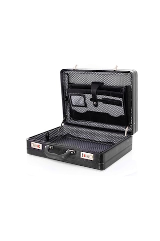 Körüklü Şifreli Bont Evrak Çantası Şifreli Çanta Evrak Bont Çanta Siyah