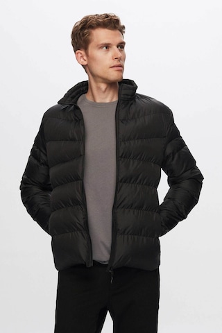 D's Damat Slim Fit Rüzgar Geçirmez Elyaf Dolgulu Erkek Mont 1HF07ORT01940 Siyah