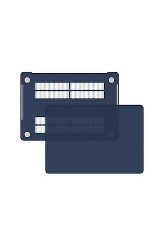 Blogy Apple Uyumlu MacBook Pro 14.2 İnç Crystal Fit Kılıf Mavi