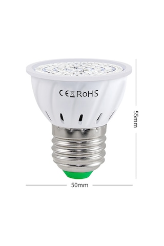Konesam E27 Led Bitki Büyüme Lambası 48 Led Kırmızı-mavi Spektrum 220v Seracılık Sebze Fidan Geliştirme Işığı Diğer