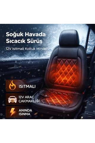 Coofbe Tüm Araçlara Uyumlu 12w Araç Koltuk Isıtma Minderi 65 C Araç Koltuk Isıtmalı Koltuk Kılıfı 1