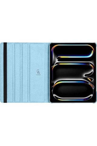 Apple Uyumlu iPad Pro 13 Inç 2024 M4 A2925-a2926 Dönebilen Tablet Kılıfı + Ekran Koruyucu + Tablet Kalem