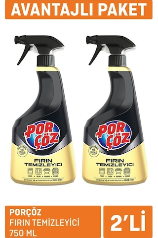 Porçöz Fırın Temizleyici 2x750 Ml 2'li Set