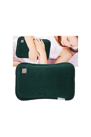 Moveevo Grafen Isıtma Usb El Sıcaklığı - 3 Seviye Termostat, 1.2m Uzantı Kablosu, Flanel Malzeme, Yeşil Rengi, Hızlı Isıtma 1 Dakika Koyu Yeşil