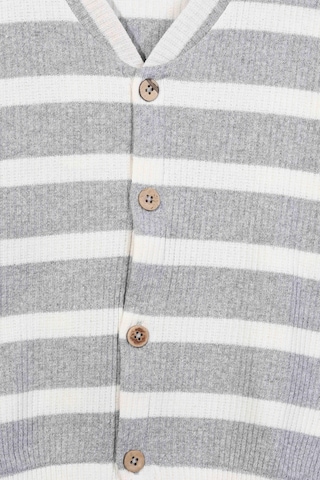 Unisex Çocuk Oversize Çizgili Hırka 3-4 Yaş 8-9 Yaş Gri