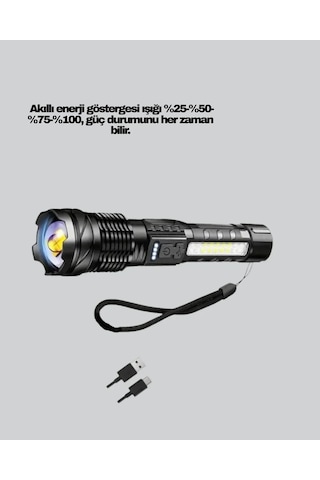 Güçlü Led El Feneri Şarj Edilebilir Çok Modlu Çok renkli 41497729