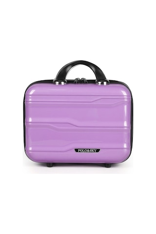 Polo&sky Azra Model Lila Renk Pp Poliproilen Kırılmaz Makyaj Çantası El Valizi