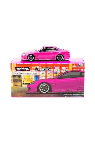 Tarmac Works 1/64 Vertex Nissan Silvia S15 Pink Metallic - Global64