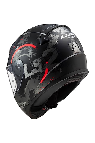Ls2 Rapid 2 Circle Kapalı Kask Kırmızı - Mat Siyah