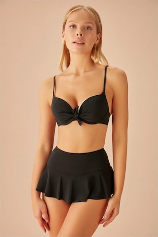 Volanlı Midi Boy Bikini Altl Yeni Sezon Dr2025 Siyah