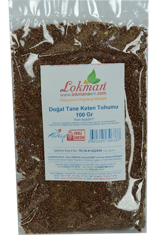 Lokman Avm Keten Tohumu Doğal Tane 100 G