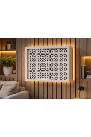 Eylux Modern Dekoratif Duvara Asılabilir Sigorta Ve Modem-wifi Saklama Kutusu 30x40 Cm Derinlik 10cm Beyaz