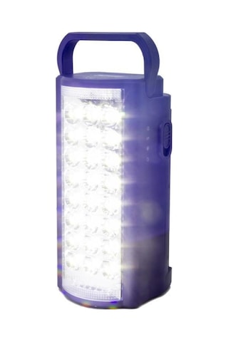 Lacivert Usb Şarj Çıkışlı 24 Led 80 Saat Akülü Şarjlı Işıldak