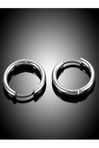 Mazen 316l Paslanmaz Kararmaz Cerrahi Çelik 10mm Unisex Halka Küpe