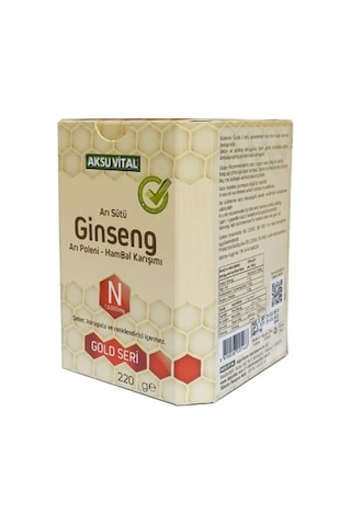 Aksu Vital Gold N 13.000 MG Ginseng Arı Sütü Arı Poleni Ham Bal Karışımı 3 x 220 G