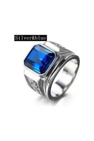 Altın Erkek Retro Sözleşmeli Exqusite Siyah Titanyum Çelik Yüzük Altın