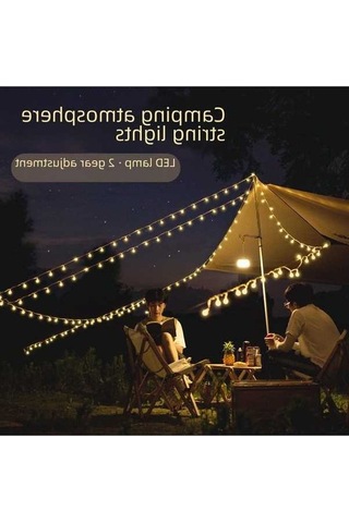 Tongxida 3 Çizgili 10m 100 Led Su Geçirmez Balon Işık Zinciri - Gölge Olmayan, Tüm Led'ler Eşit Parlak - Kamp, Çadır, Açık Ha Çok Renkli