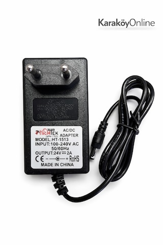 24v 2a Adaptör 5.5x2.5mm Jack Uçlu Priz Tipi Plastik Kasa Güç Kaynağı