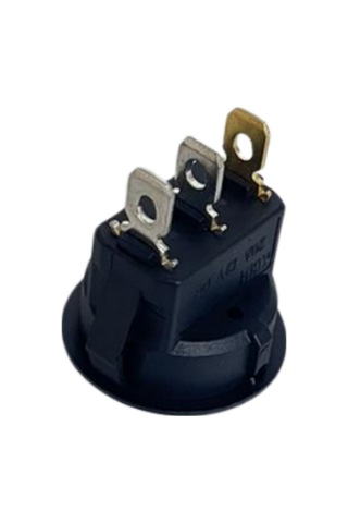 Yuvarlak On-off Işıklı Anahtar 3 Pin Mavi Switch 10 Adet