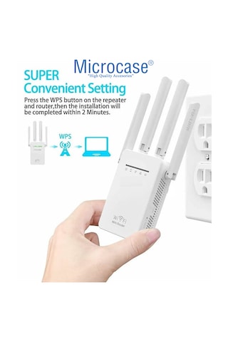 Microcase 300mbps 4 Antenli Kablosuz Wireless Sinyal Güçlendirici Arttırıcı Wifi Adaptör - Al5070